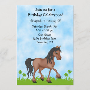 Invitation d'anniversaire pour les filles