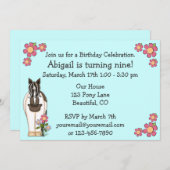 Invitation d'anniversaire pour les filles (Devant / Derrière)