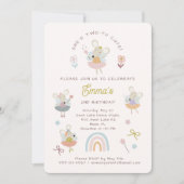 Invitation d'anniversaire pour les filles (Devant)