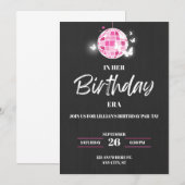 Invitation d'anniversaire pour les filles à l'ère (Devant / Derrière)