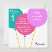 Invitation d'anniversaire pour les Filles du temps (Dos)