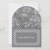 Invitation d'anniversaire pour les garçons Monster (Dos)