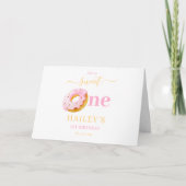Invitation d'anniversaire pour les gâteaux Donuts  (Devant)