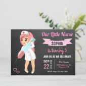 Invitation d'anniversaire pour les petites infirmi (Debout devant)