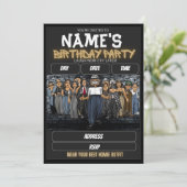 Invitation d'anniversaire pour les potes, nostalgi (Debout devant)