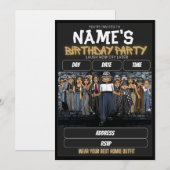 Invitation d'anniversaire pour les potes, nostalgi (Devant / Derrière)