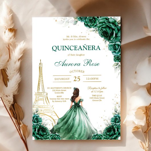 Invitation d'anniversaire pour les quinze ans de M