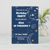 Invitation d'anniversaire pour l'espace extra-atmo (Debout devant)