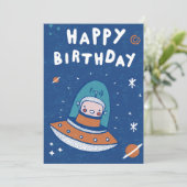 Invitation d'anniversaire pour l'espace extra-atmo (Debout devant)