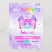 Invitation d'anniversaire pour maison gonflable vi (Devant / Derrière)