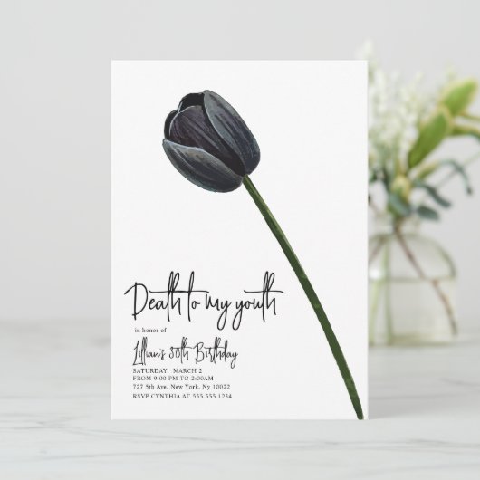 Invitation d'anniversaire pour mes 20 ans à oublie (Debout devant)