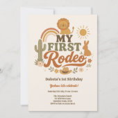 Invitation d'anniversaire pour mon premier rodéo 1 (Devant)