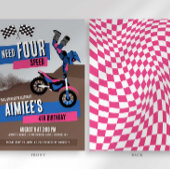 Invitation d'anniversaire pour moto de dirt Need F