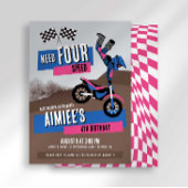 Invitation d'anniversaire pour moto de dirt Need F