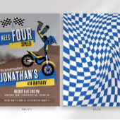 Invitation d'anniversaire pour moto de dirt Need F