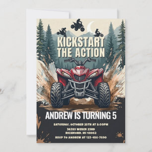 Invitation d'anniversaire pour moto tout-terrain A