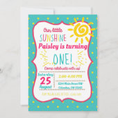 Invitation d'anniversaire pour nos petites filles (Devant)