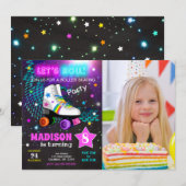 Invitation d'anniversaire pour patin à roulettes / (Devant / Derrière)
