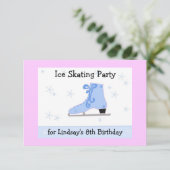 Invitation d'anniversaire pour patinage sur glace (Debout devant)