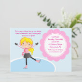 Invitation d'anniversaire pour patineurs de glace (Debout devant)