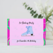 Invitation d'anniversaire pour patins à glace (Debout devant)