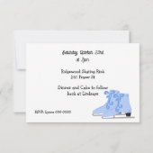 Invitation d'anniversaire pour patins à glace (Dos)