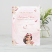 Invitation d'anniversaire pour petite princesse  (Debout devant)