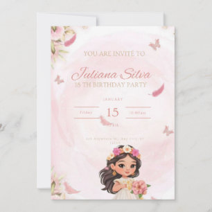Invitation d'anniversaire pour petite princesse