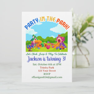 Invitation d'anniversaire pour pique-nique en plei