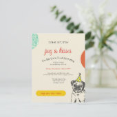 Invitation d'anniversaire pour Pug (Debout devant)