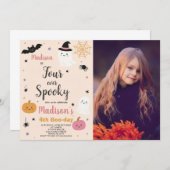 Invitation d'anniversaire pour quatre enfants éffr (Devant / Derrière)