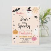 Invitation d'anniversaire pour quatre enfants éffr (Debout devant)