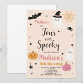 Invitation d'anniversaire pour quatre enfants éffr (Devant / Derrière)