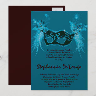 Invitation d'anniversaire pour Quinceanera 5x7 Mas