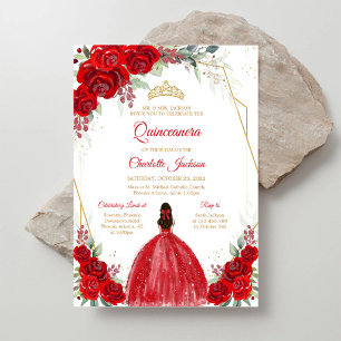 Invitation d'anniversaire pour Quinceanera aux Ros