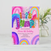 Invitation d'anniversaire pour saut en trampoline (Debout devant)