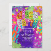 Invitation d'anniversaire pour soirée disco (Devant)