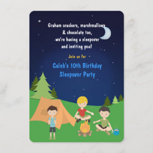 Invitation d'anniversaire pour soirée pyjama de ca