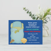 Invitation d'anniversaire pour soirée pyjama entre (Debout devant)