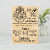 Invitation d'anniversaire pour sorciers et sorcièr (Debout devant)