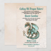 Invitation d'anniversaire pour tous les cavaliers (Devant / Derrière)