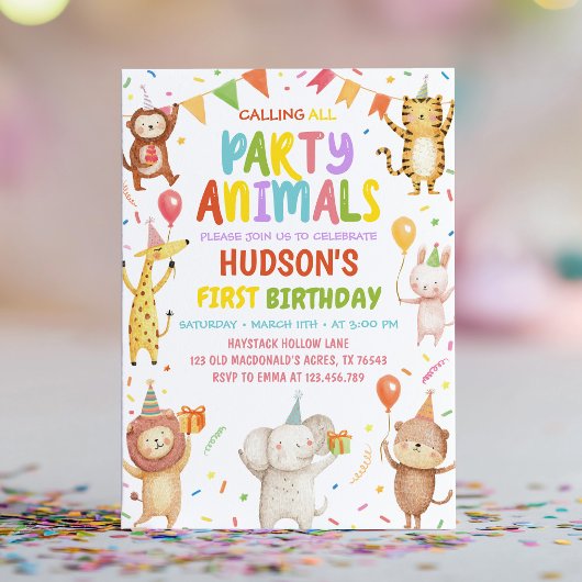 Invitation d'anniversaire pour tous les fêtards