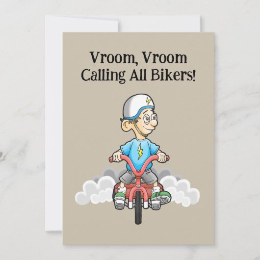 Invitation d'anniversaire pour tous les motards (Devant)