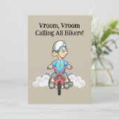 Invitation d'anniversaire pour tous les motards (Debout devant)