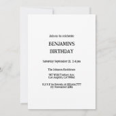 Invitation d'anniversaire pour tous les motards (Dos)