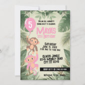 Invitation d'anniversaire pour tous les singes (ro (Devant)