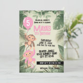 Invitation d'anniversaire pour tous les singes (ro (Debout devant)