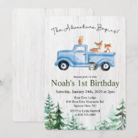 Invitation d'anniversaire pour tout âge - Animaux