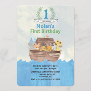Invitation d'anniversaire pour tout âge - Arche de