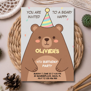Invitation d'anniversaire pour tout âge avec un ou